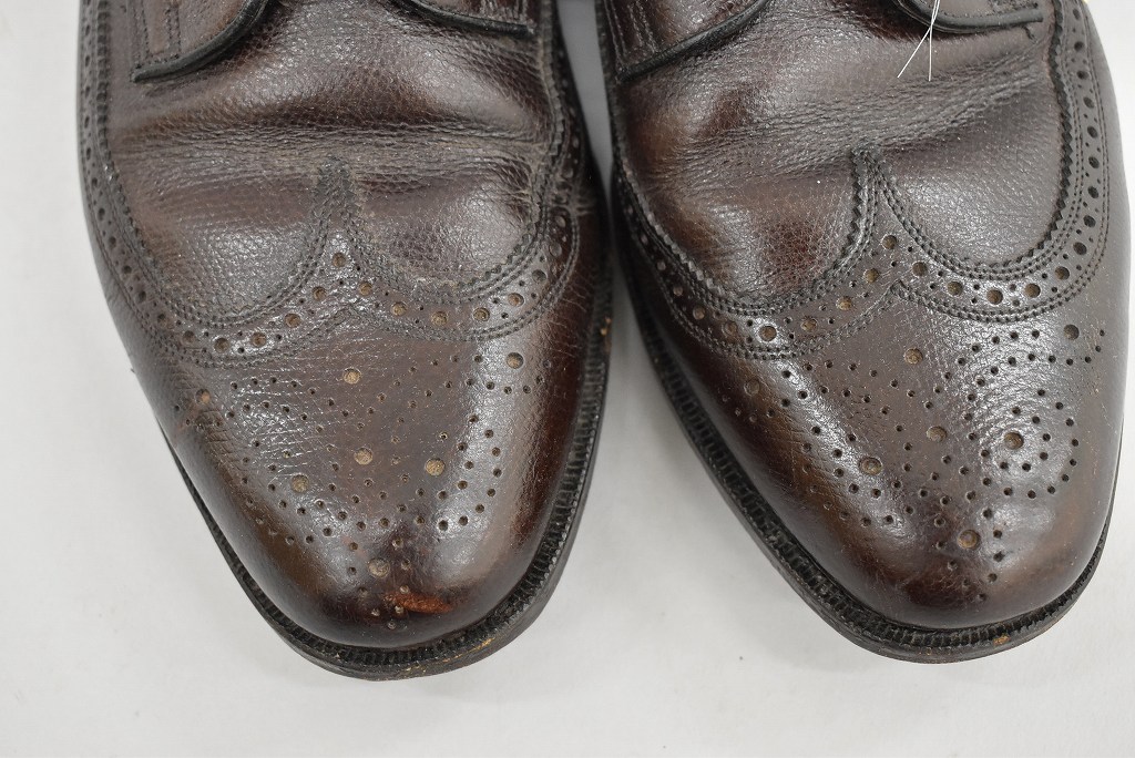 109820 「FLORSHEIM」レザーシューズ  外羽根 WING TIP SIZE 10D