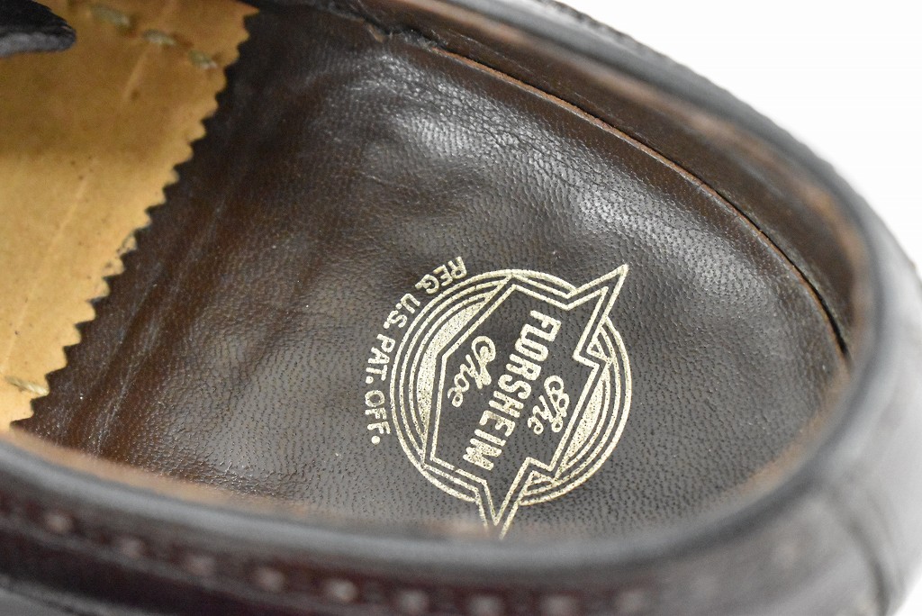 109820 「FLORSHEIM」レザーシューズ  外羽根 WING TIP SIZE 10D
