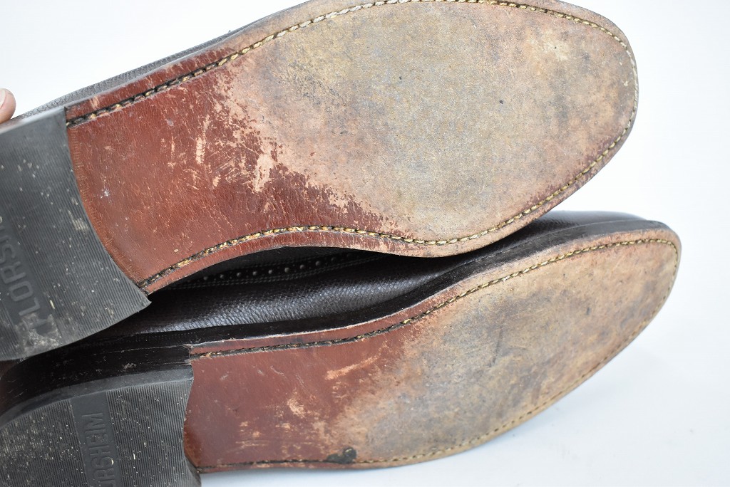 109820 「FLORSHEIM」レザーシューズ  外羽根 WING TIP SIZE 10D