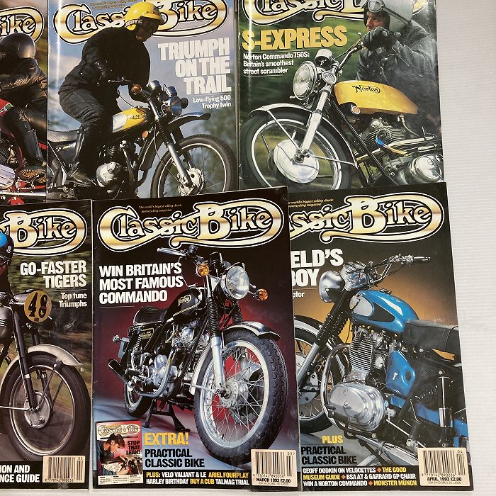 B4367　1993　12冊セット 「CLASSIC BIKE」 クラシックバイク 英国 旧車雑誌