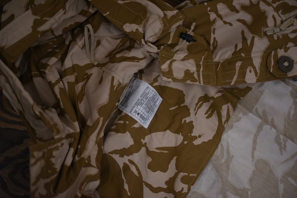 106581 180/96 英国軍 実物 新品 WINDPROOF コンバット スモック デザートDPM カモ