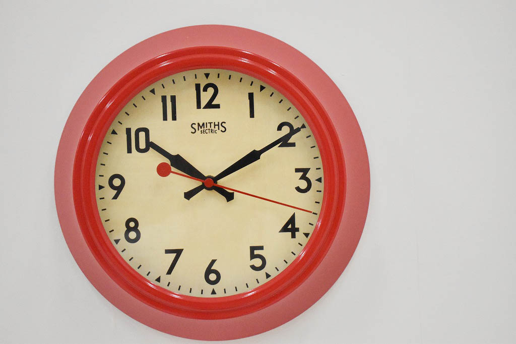 SMITHS CLOCK スミスクロック 復刻版 レッド ウォールクロック 壁掛け