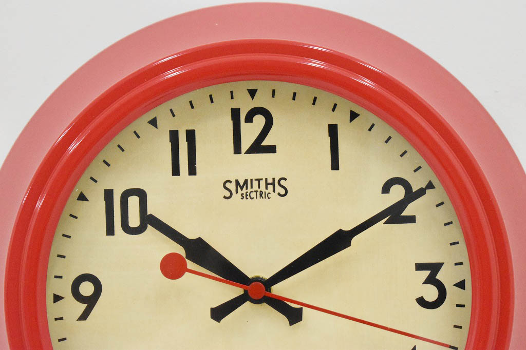 SMITHS CLOCK スミスクロック 復刻版 レッド ウォールクロック 壁掛け