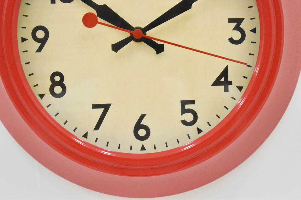 SMITHS CLOCK スミスクロック 復刻版 レッド ウォールクロック 壁掛け