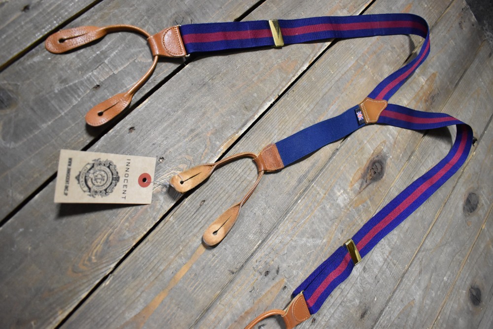 109558 ヴィンテージ　サスペンダー ブレイシス ボタンタイプ made in England