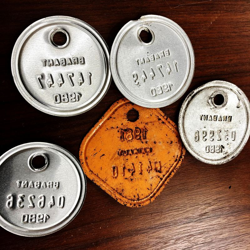 105108 ヴィンテージ　ベルギー ブラバント州　自転車　ナンバープレート