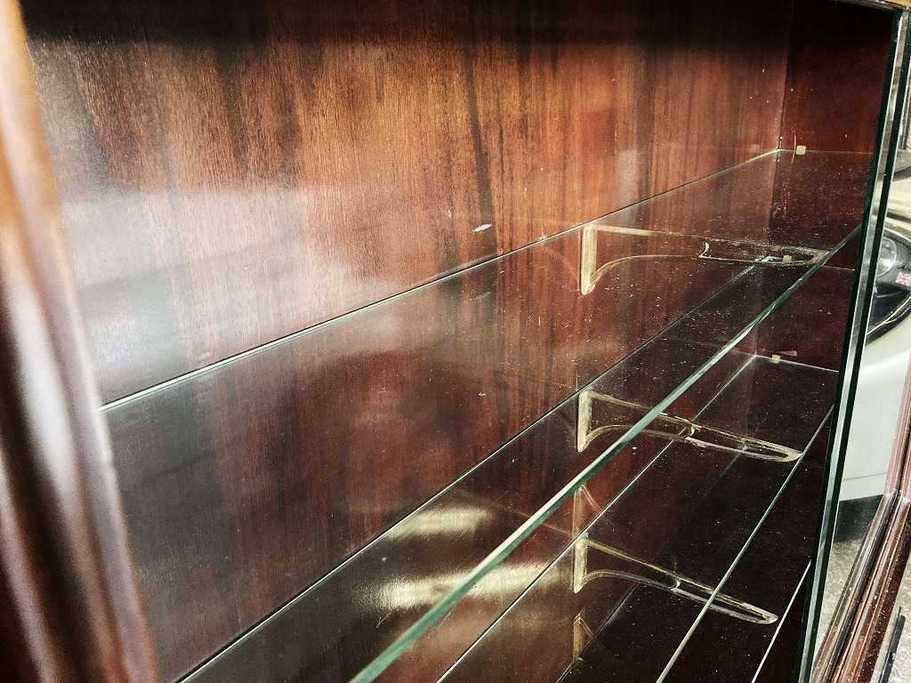 108408 販売及び長期リース店舗什器 英国製アンティーク 4段 ショーケース