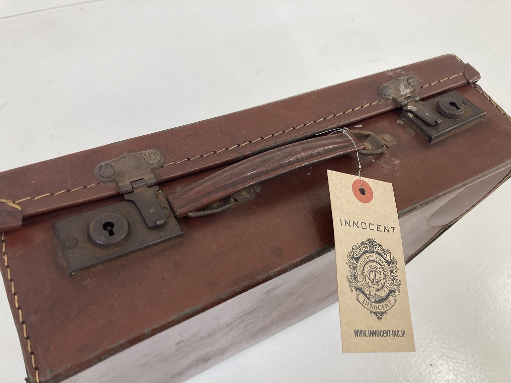 108473 ヴィンテージ トランクケース　GENUINE COMPRESSED FIBRE BRITISH MADE　ミニトランクケース 鞄　
