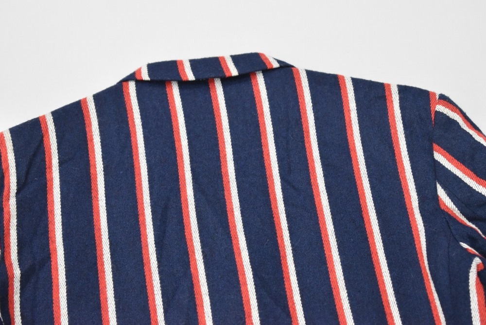 109231  [TA]ヴィンテージ スクールジャケット MADE IN ENGLAND ネイビー x レッド&ホワイト ストライプ