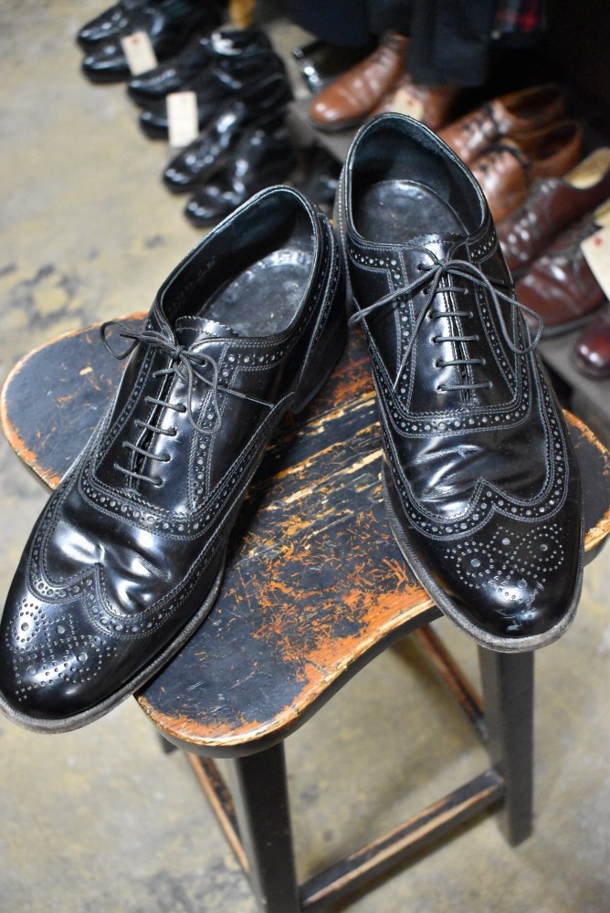 109567「FLORSHEIM」ウィングチップ シューズ 内羽根 SIZE US10