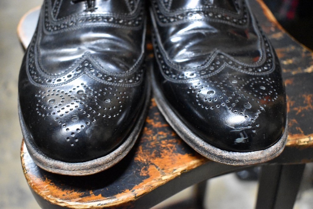 109567「FLORSHEIM」ウィングチップ シューズ 内羽根 SIZE US10