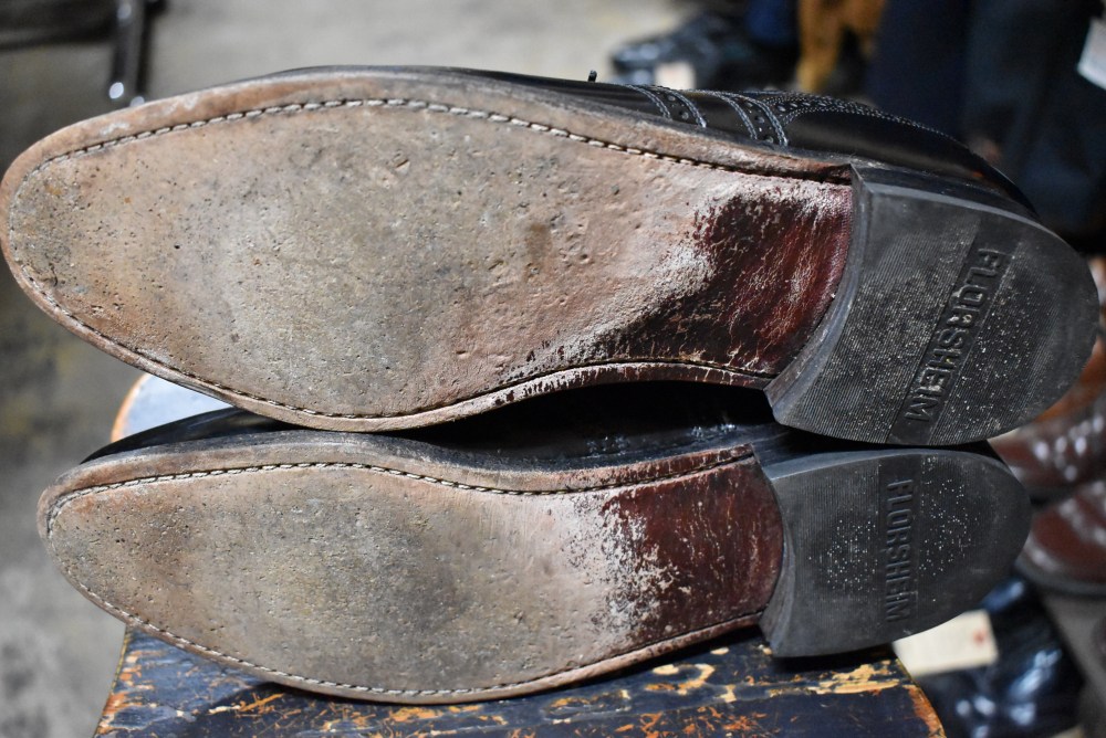 109567「FLORSHEIM」ウィングチップ シューズ 内羽根 SIZE US10