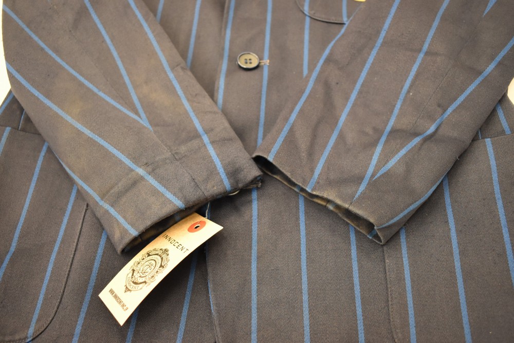 109244  [TA]ヴィンテージ スクールジャケット 「david LUKE」MADE IN ENGLAND ネイビー x ブルー ストライプ