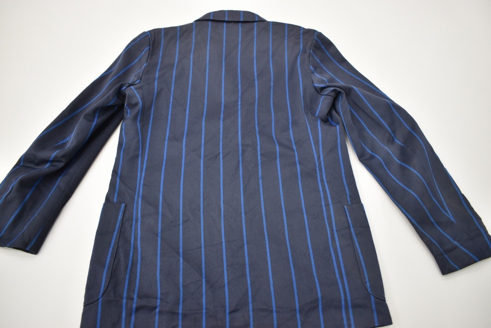 109244  [TA]ヴィンテージ スクールジャケット 「david LUKE」MADE IN ENGLAND ネイビー x ブルー ストライプ