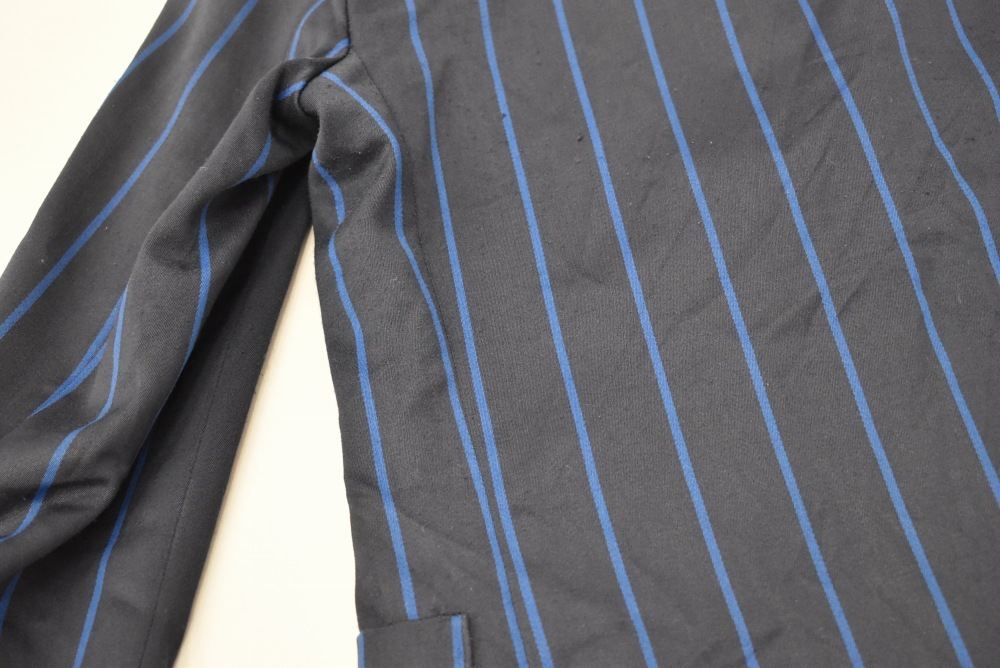 109244  [TA]ヴィンテージ スクールジャケット 「david LUKE」MADE IN ENGLAND ネイビー x ブルー ストライプ