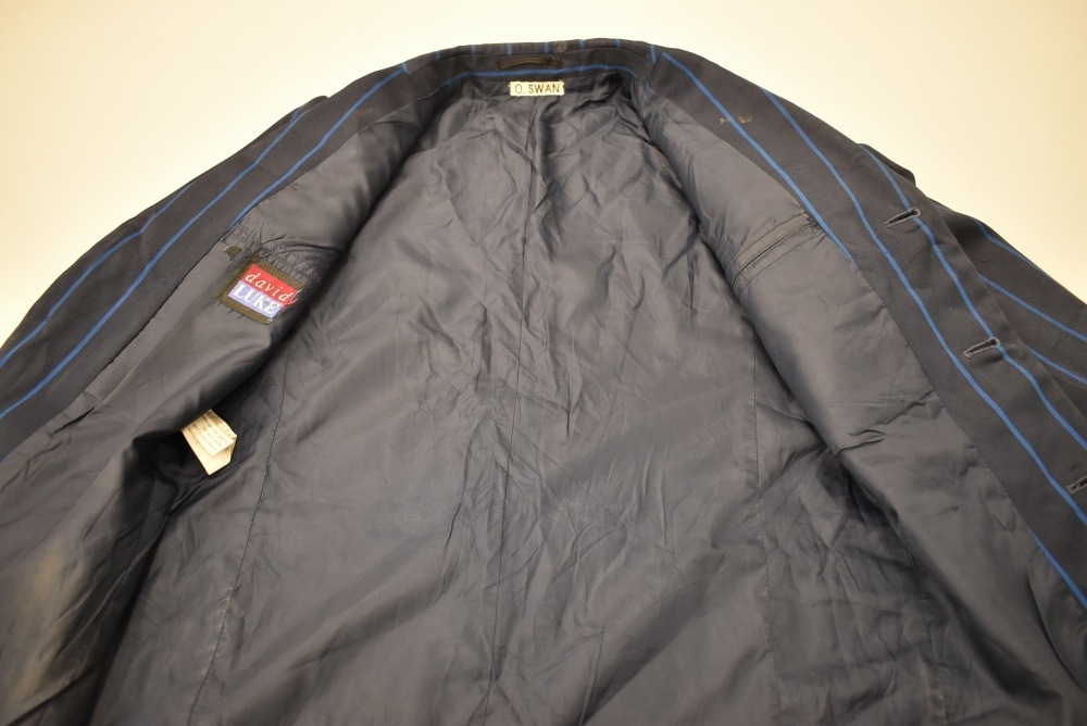 109244  [TA]ヴィンテージ スクールジャケット 「david LUKE」MADE IN ENGLAND ネイビー x ブルー ストライプ