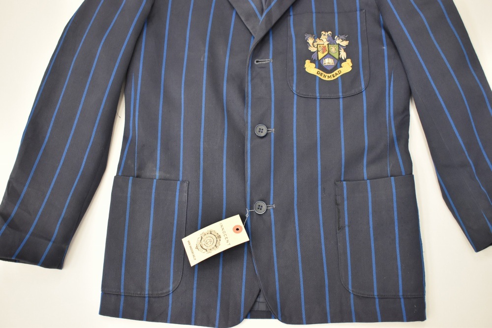 109244  [TA]ヴィンテージ スクールジャケット 「david LUKE」MADE IN ENGLAND ネイビー x ブルー ストライプ