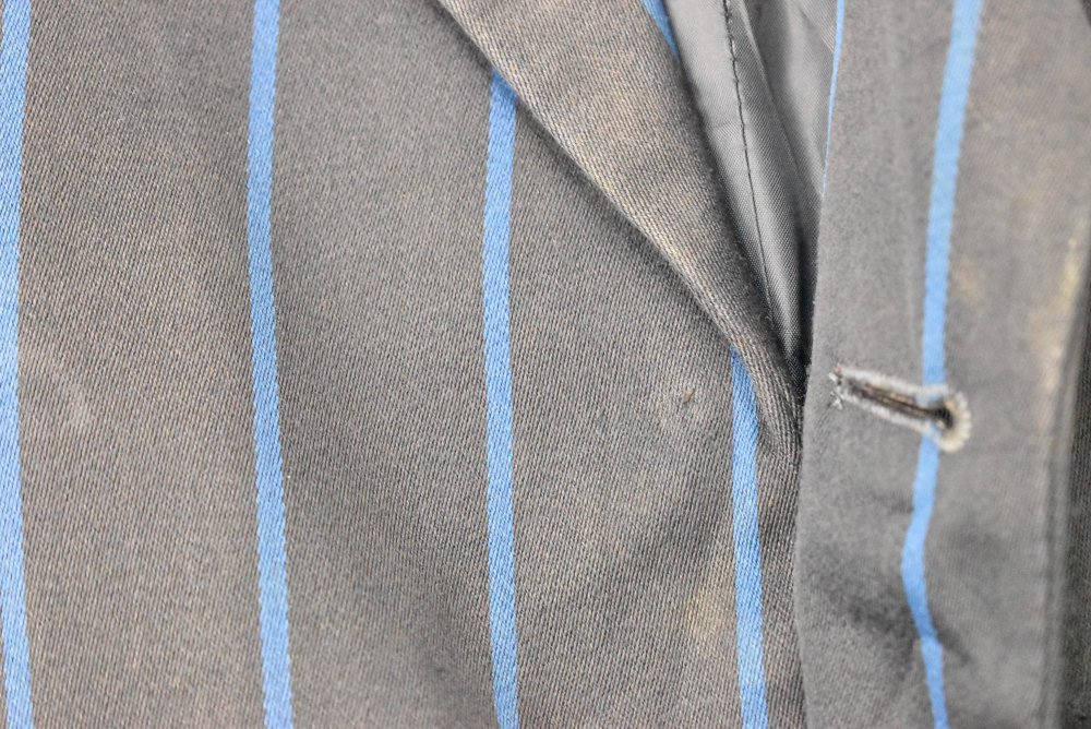 109244  [TA]ヴィンテージ スクールジャケット 「david LUKE」MADE IN ENGLAND ネイビー x ブルー ストライプ
