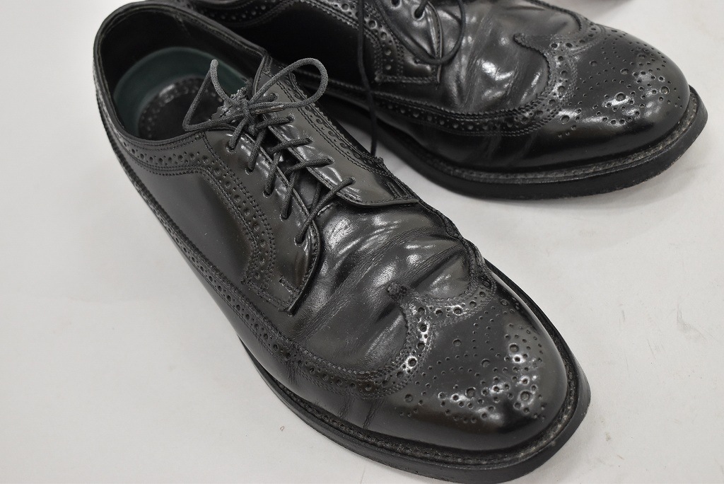 109818 「FLORSHEIM」レザーシューズ  外羽根 WING TIP SIZE 10