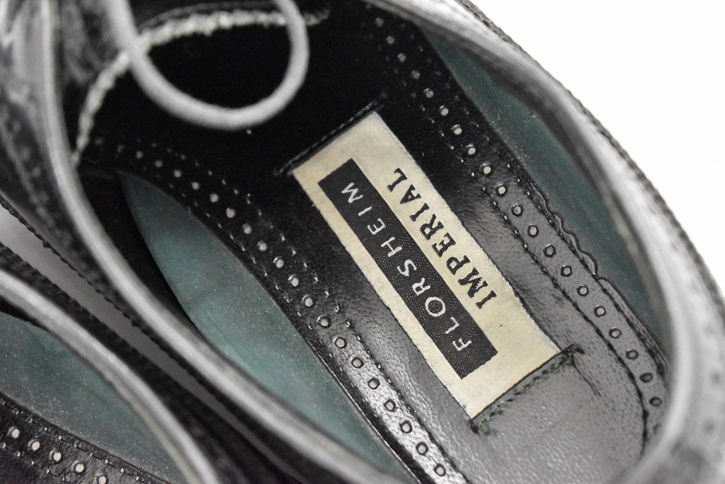 109818 「FLORSHEIM」レザーシューズ  外羽根 WING TIP SIZE 10