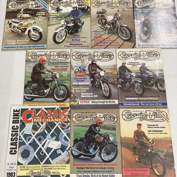 B2876 1983 10冊セット 「CLASSIC BIKE」 クラシックバイク 英国旧車雑誌