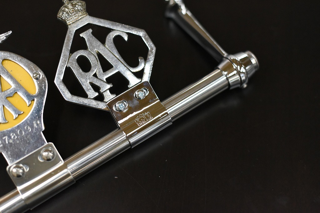 106592 S 23cm 新品　バッジバー　エンブレム　バー　 カーバッチ クラシックカー　スクーター MADE IN ENGLAND 英国