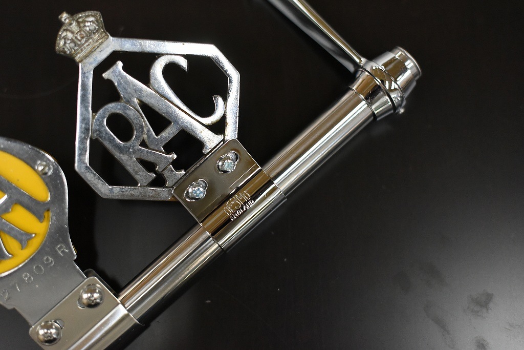 106592 S 23cm 新品　バッジバー　エンブレム　バー　 カーバッチ クラシックカー　スクーター MADE IN ENGLAND 英国