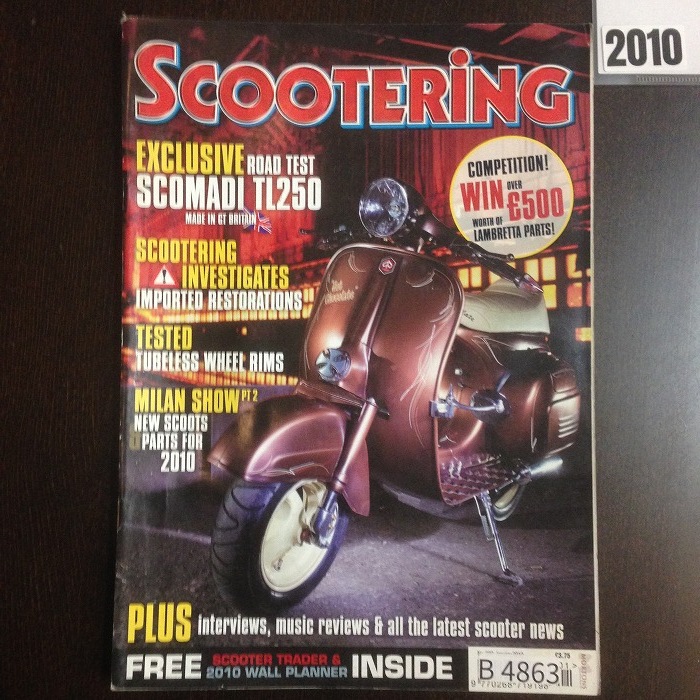B4863 2010 「SCOOTERING」 ベスパ ランブレッタ 英国 旧車雑誌