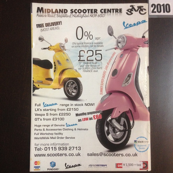 B4863 2010 「SCOOTERING」 ベスパ ランブレッタ 英国 旧車雑誌