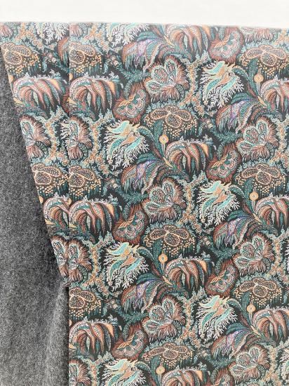 108346 英国 「SO COSY」　「Liberty Fabric Scarf 」　100％ベビーアルパカウール COLOR： Tawny Port & Paisley Corals