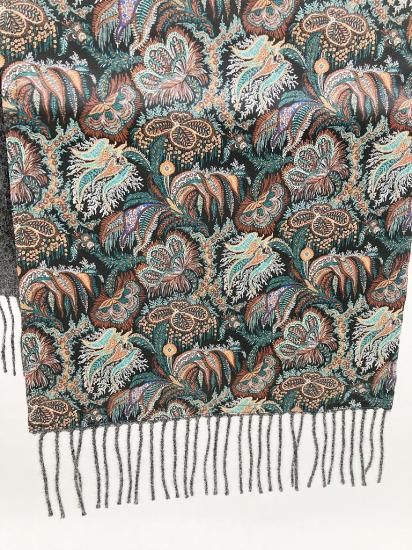 108346 英国 「SO COSY」　「Liberty Fabric Scarf 」　100％ベビーアルパカウール COLOR： Tawny Port & Paisley Corals
