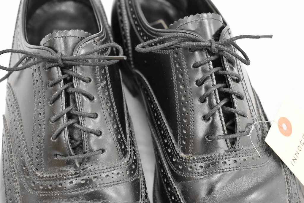 109812 「FLORSHEIM」レザーシューズ  内羽根 WING TIP SIZE 9