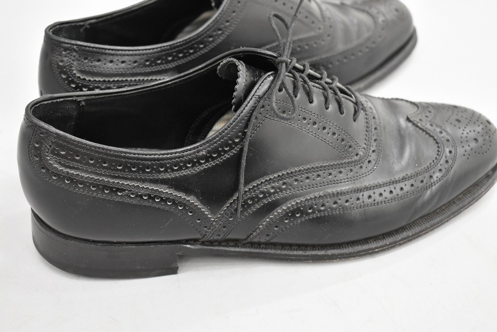 109812 「FLORSHEIM」レザーシューズ  内羽根 WING TIP SIZE 9