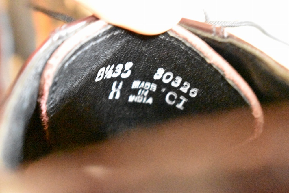 109574「FLORSHEIM」ストレートチップ シューズ 内羽根 SIZE 8 1/2
