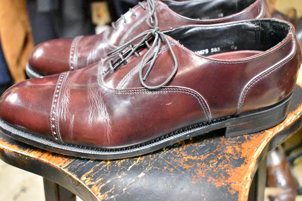109574「FLORSHEIM」ストレートチップ シューズ 内羽根 SIZE 8 1/2