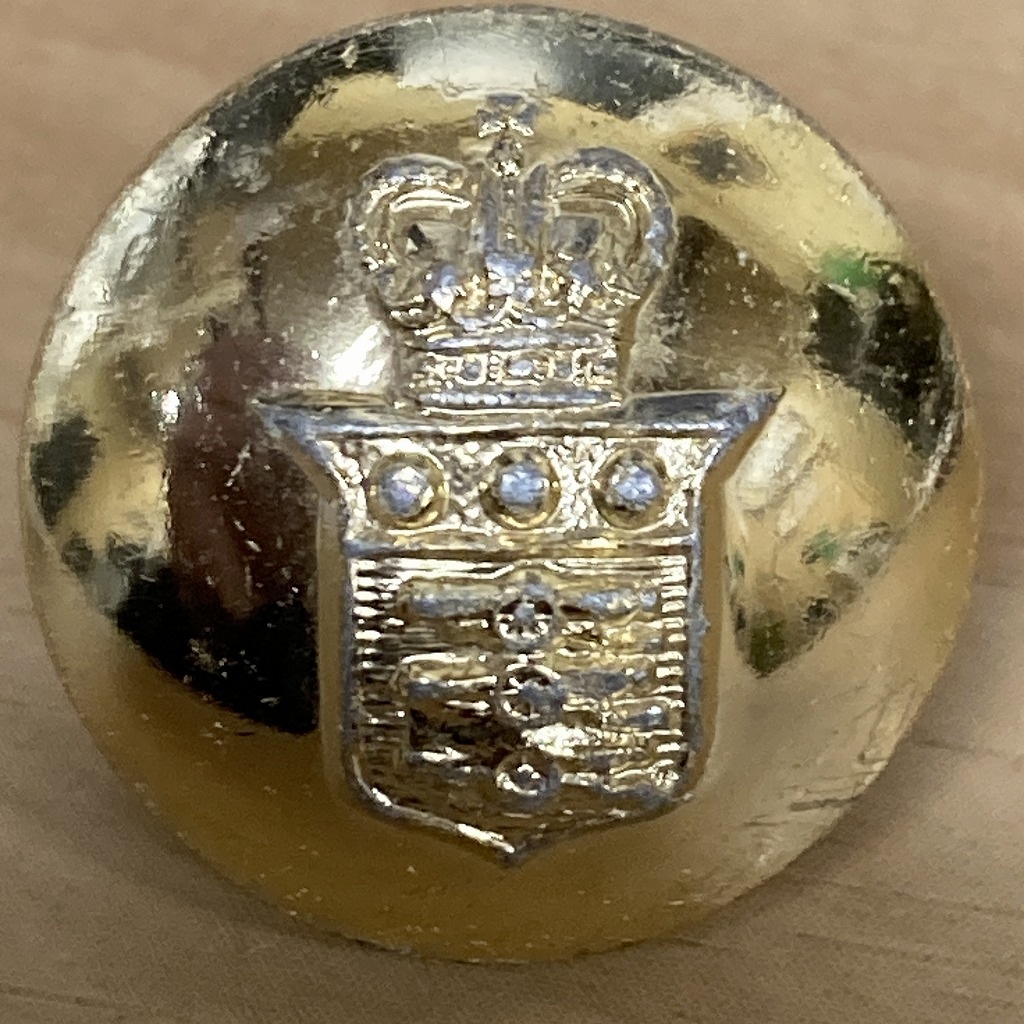 105986 英国 GAUNT LONDON Heraldic Shield ボタン 釦 小1個 真鍮製紋章