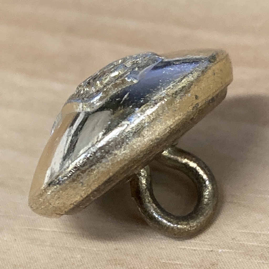 105986 英国 GAUNT LONDON Heraldic Shield ボタン 釦 小1個 真鍮製紋章