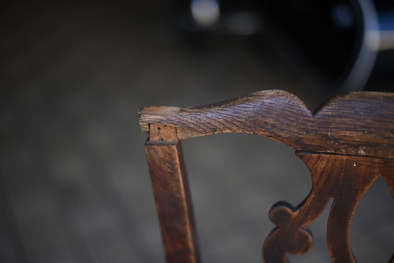 2059 ヴィンテージ チェア　椅子 破損有り