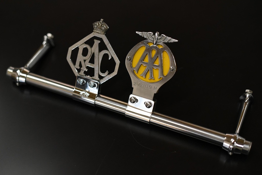 106593 M 38.5cm 新品　バッジバー　エンブレム　バー　 カーバッチ クラシックカー　スクーター MADE IN ENGLAND 英国