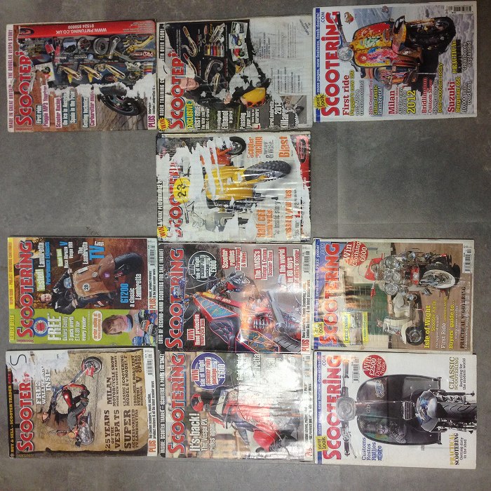 B4868　2011 「SCOOTERING」10冊セット ベスパ ランブレッタ  英国 旧車雑誌