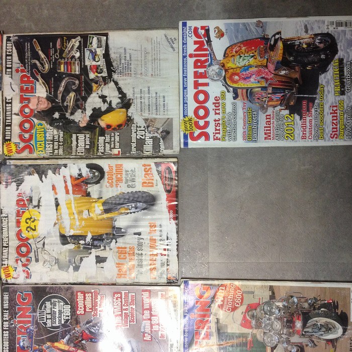 B4868　2011 「SCOOTERING」10冊セット ベスパ ランブレッタ  英国 旧車雑誌