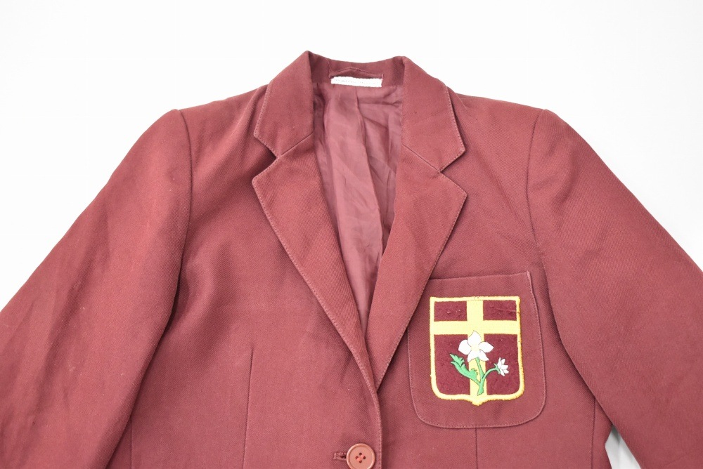 109245  [TA]ヴィンテージ スクールジャケット MADE IN ENGLAND ボルドー