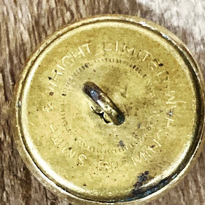 105990 英国 GAUNT LONDON Heraldic Shield ボタン 釦 大1個 真鍮製紋章