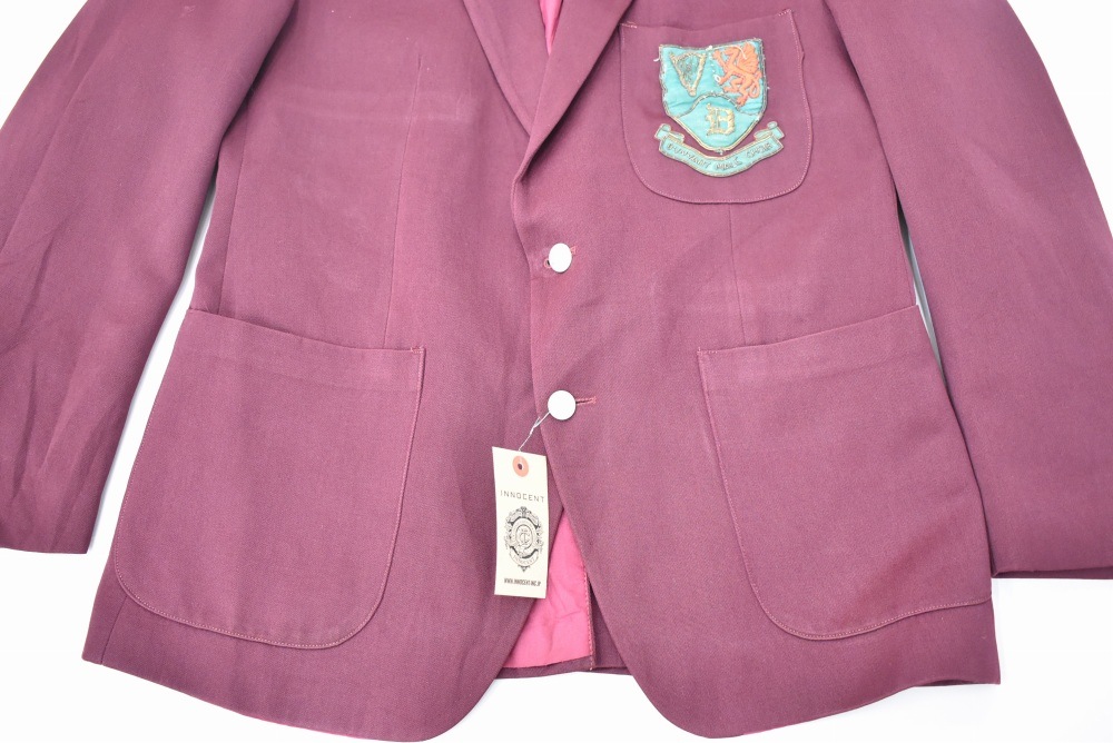 109236  [TA]ヴィンテージ 「HODGES」スクールジャケット MADE IN ENGLAND 赤紫
