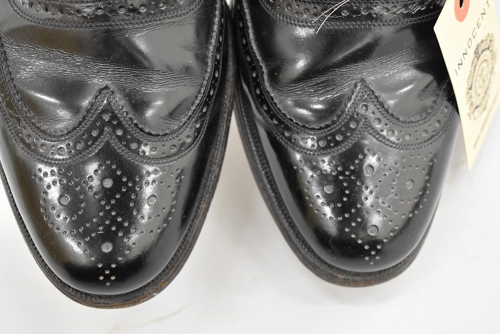 109816 「FLORSHEIM IMPERIAL」レザーシューズ  内羽根 WING TIP SIZE 9ほど