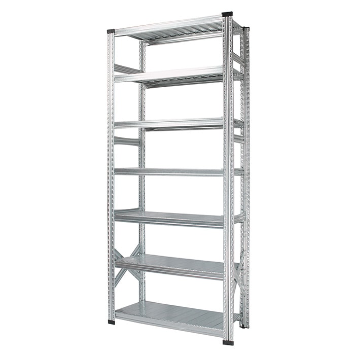 メタルシステム：SUPER123》 スチールシェルフ 幅97.7x高さ210.4x奥行