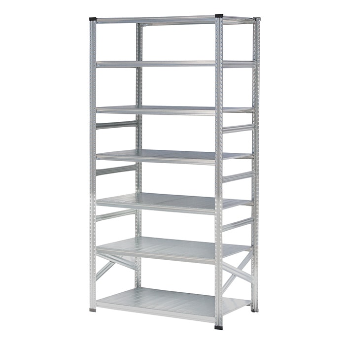 メタルシステム：SUPER123》 スチールシェルフ 幅112.7x高さ250.0x奥行