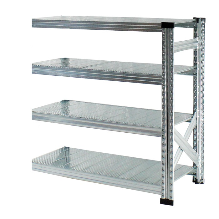 《メタルシステム：SUPER123》 スチールシェルフ 幅97.7x高さ91.7x奥行32.0(cm) 4段 セミタイプ（連結用）-  メタルシステム公式通販サイト《輸入代理店》