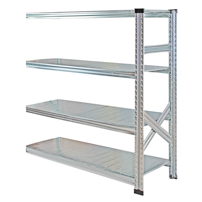 《メタルシステム：SUPER123》 スチールシェルフ 幅127.7x高さ118.0x奥行40.0(cm) 4段 セミタイプ（連結用）-  メタルシステム公式通販サイト《輸入代理店》