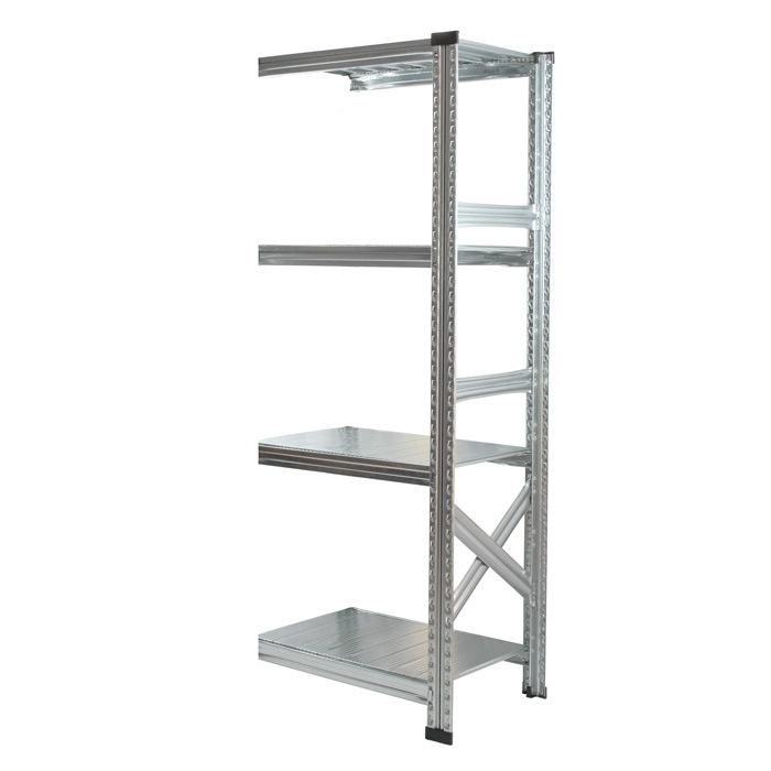 《メタルシステム：SUPER123》 スチールシェルフ 幅52.7x高さ157.6x奥行40.0(cm) 4段 セミタイプ（連結用）-  メタルシステム公式通販サイト《輸入代理店》